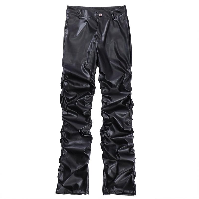 Waxed Leather Pants